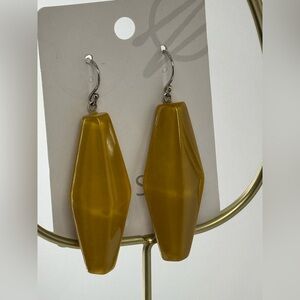 Zsiska Yellow Geometric Drop Earrings